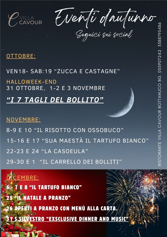 EVENTI D'AUTUNNO